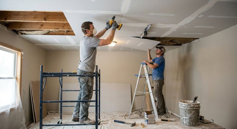 Ceiling Drywall Replacement in Kansas City, KS